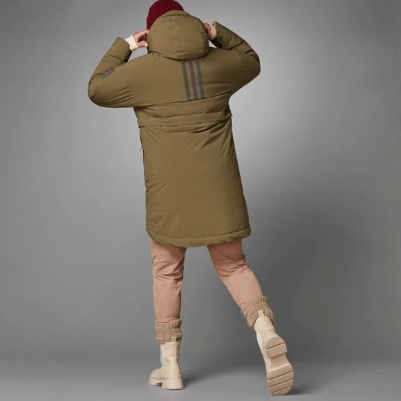 NWT Women’s Adidas MYSHELTER COLD.RDY Parka Green - Picture 2 of 14